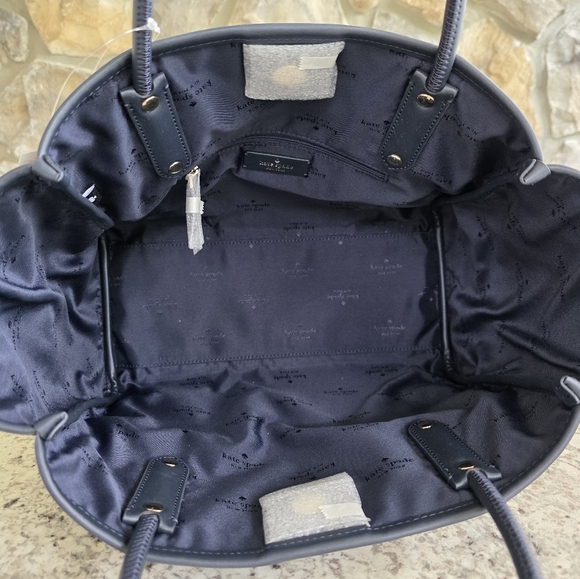 Kate Spade Spade Flower Medium Blue Tote - Picture 5 of 8